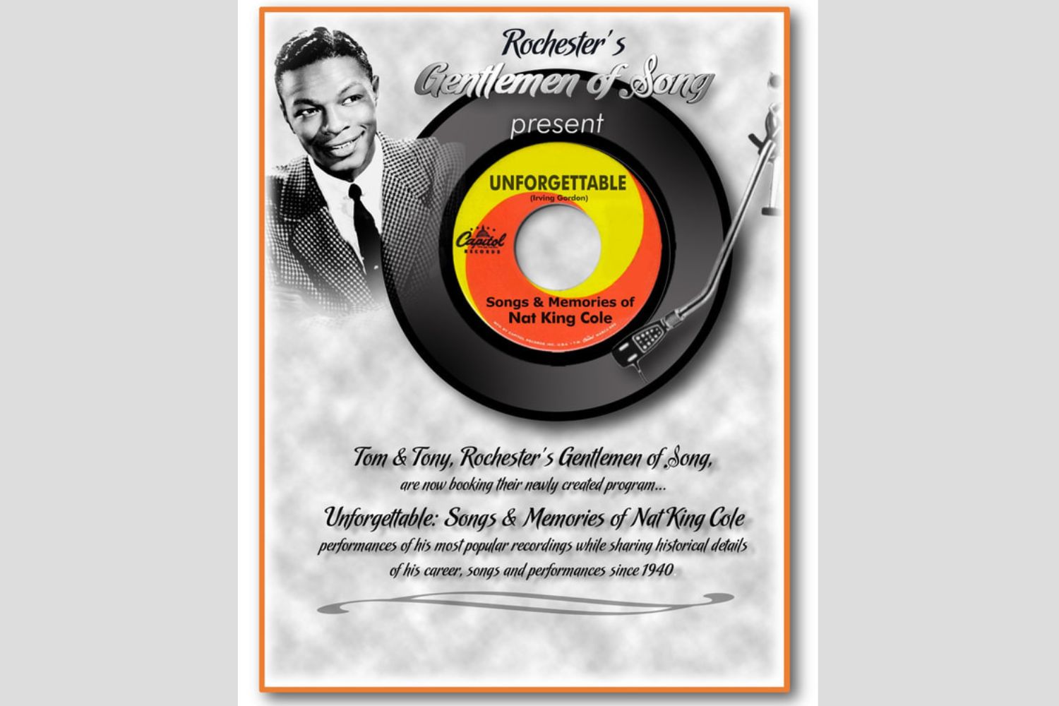 \"Songs & Memories\" Nat King Cole Tribute - Wed., Nov. 5, 2025